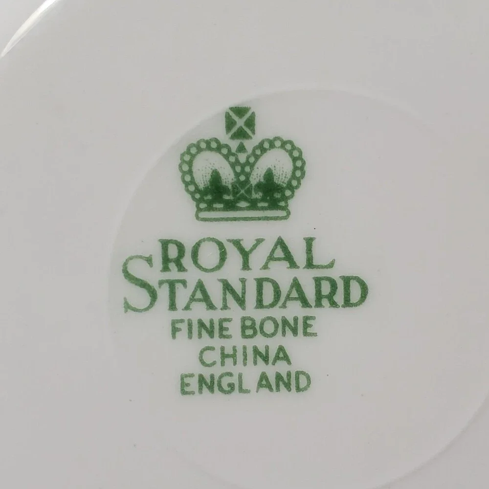 Royal Standard Teacup and Saucer Purple Violets Vintage